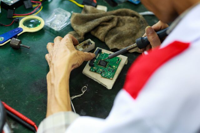 Hero technician soldering